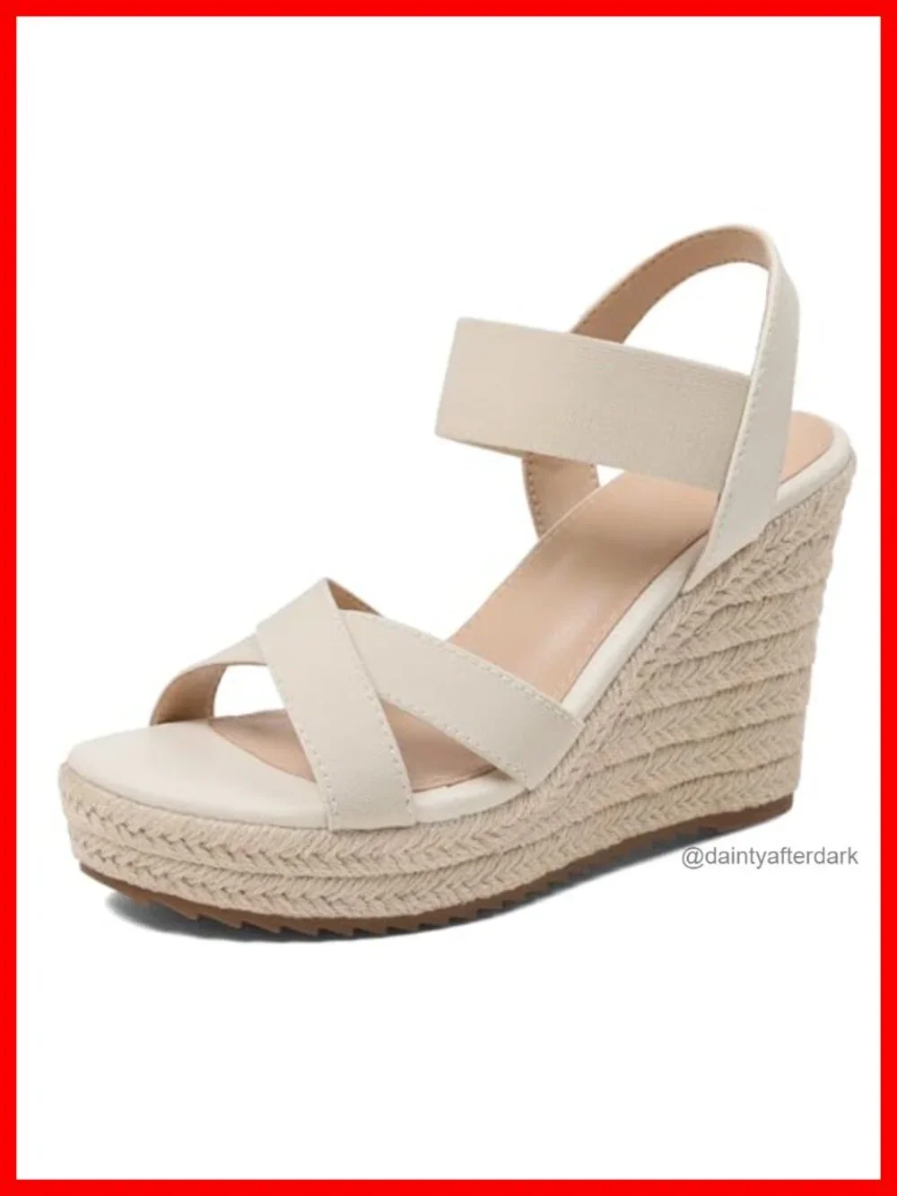 Espadrille Wedge Sandals Open Toe Platform Heels Non-Slip Summer Shoes